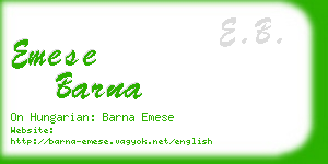 emese barna business card